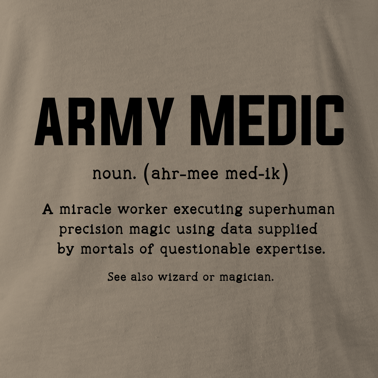 ARMY MEDIC TAG & BACK