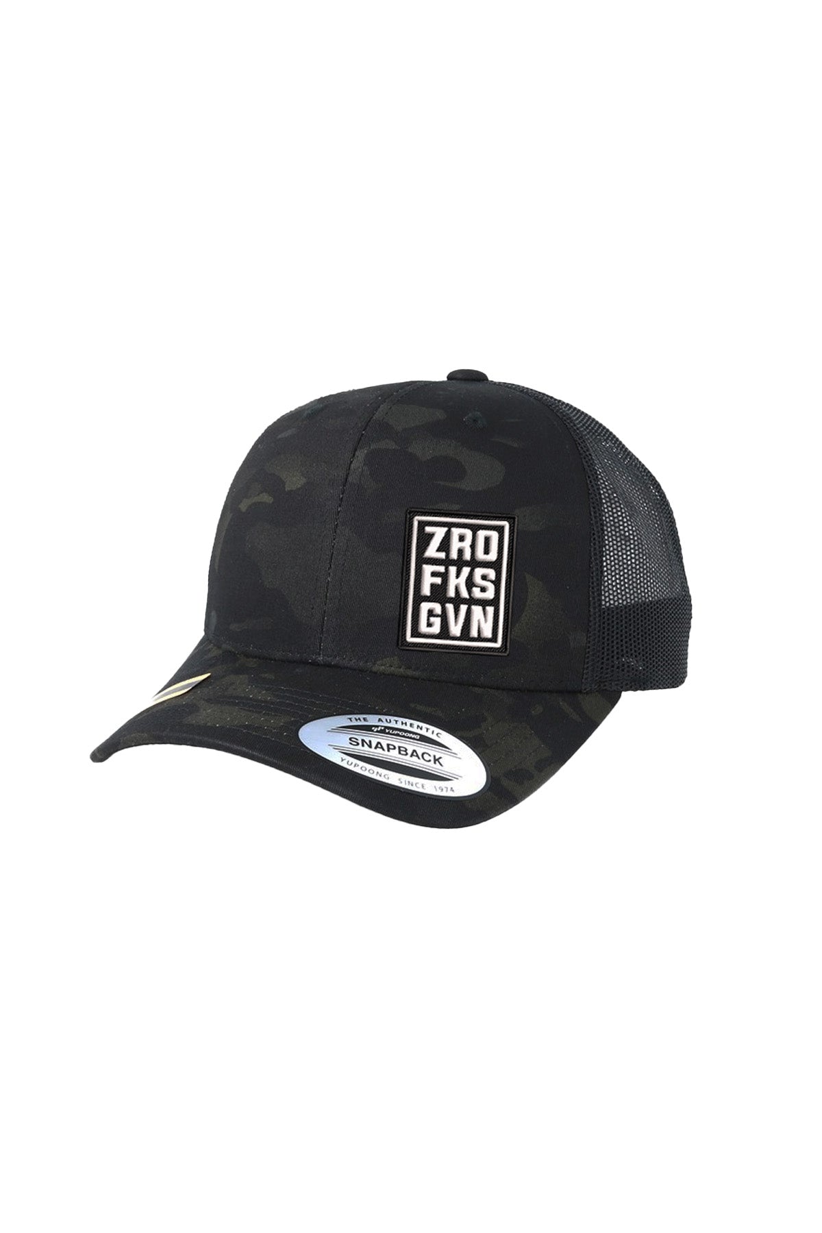 ZRO FKS GVN STITCH-STYLE™️ PATCH - MESH BACK MULTICAM SNAPBACK