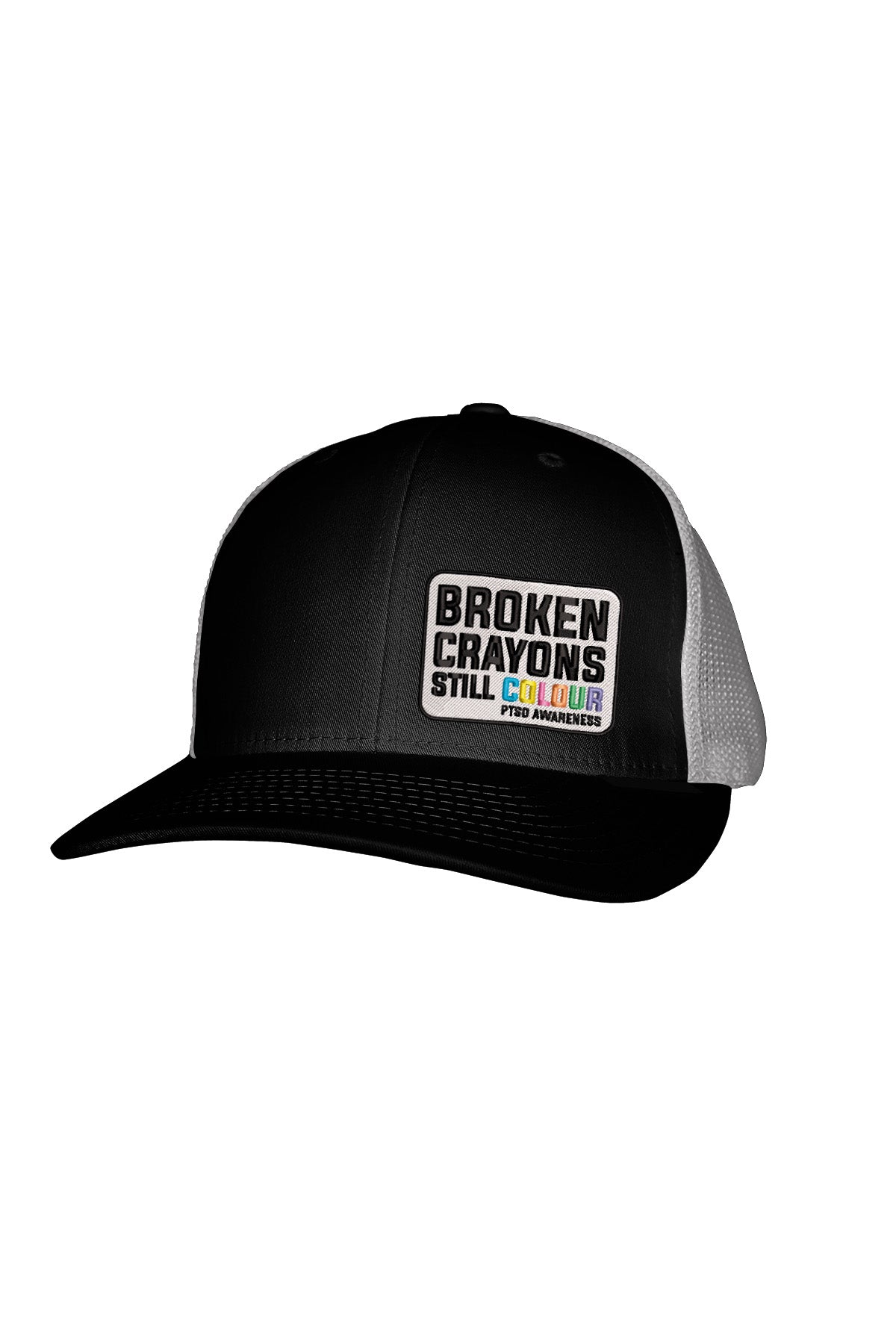PTSD BROKEN CRAYONS STITCH-STYLE™️ - TWO-TONE MESH BACK SNAPBACK