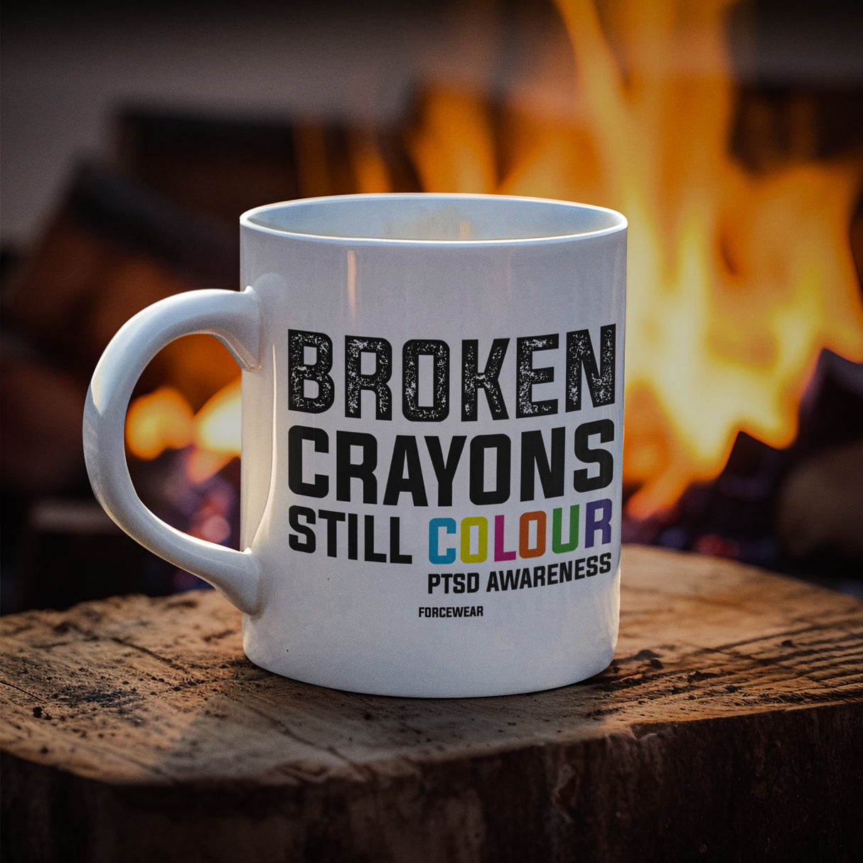 PTSD BROKEN CRAYONS MUG