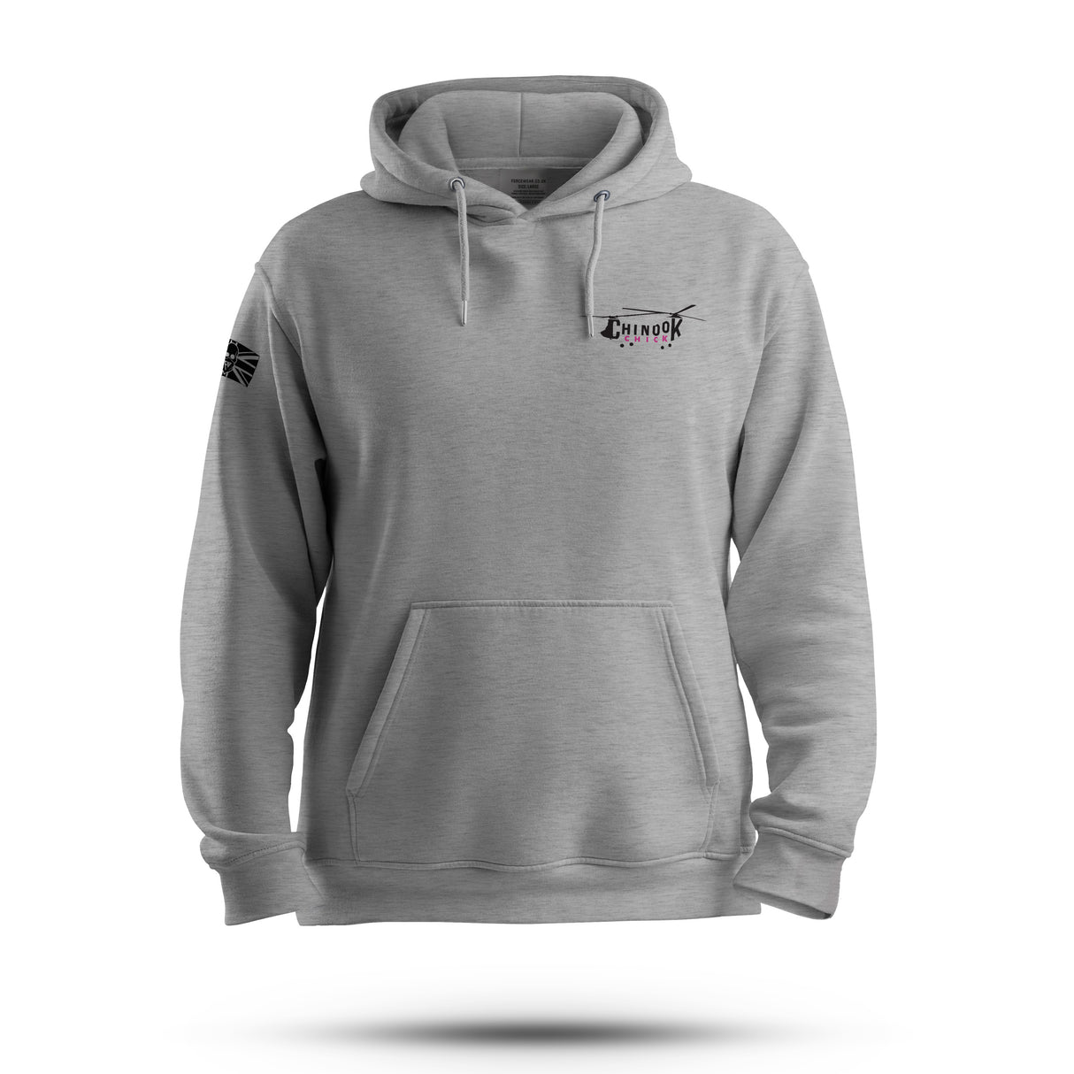CHINOOK 'CHICK' BLACK TAG HOODIE