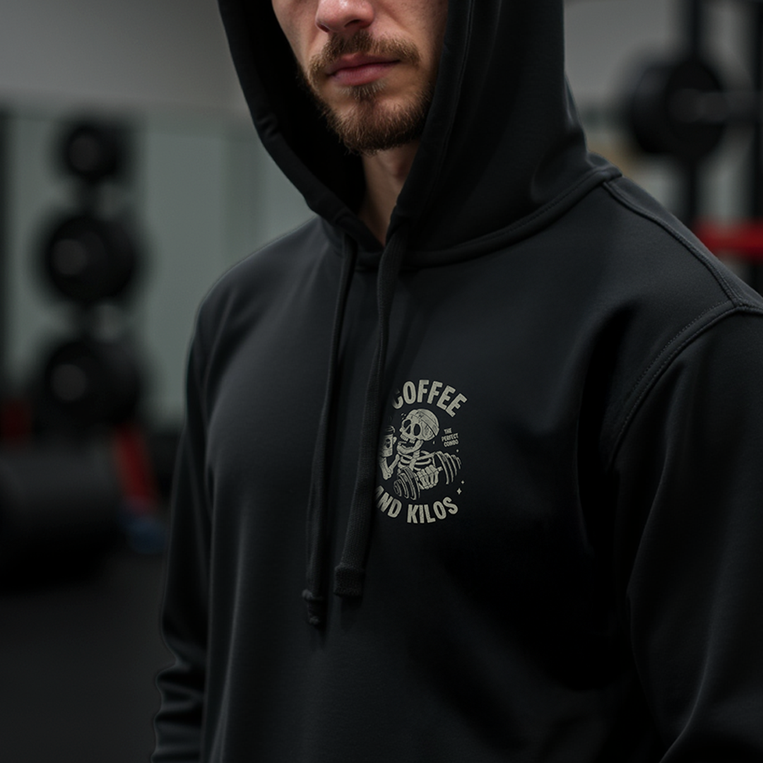 COFFEE AND KILOS TAG & BACK V2 HOODIE