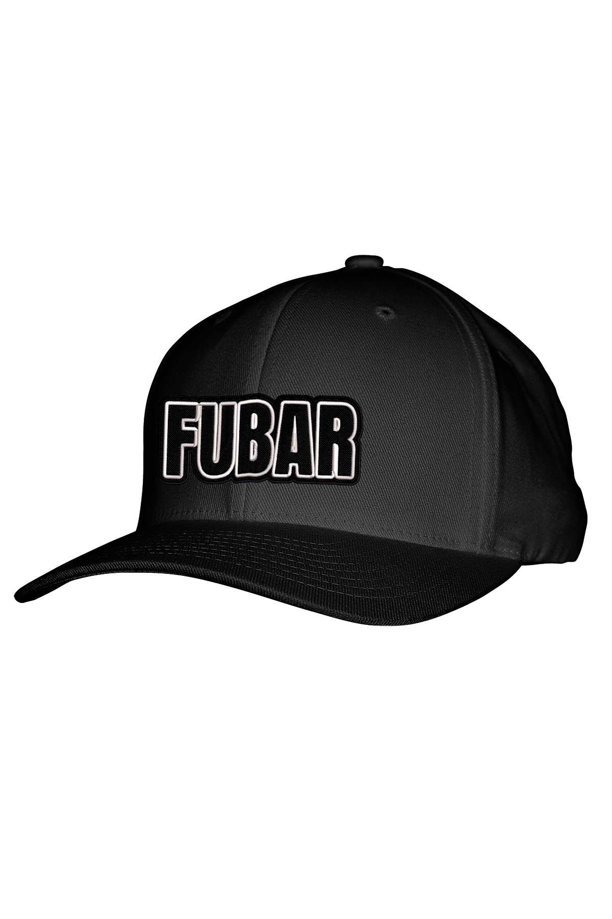 FUBAR BLACK STITCH-STYLE™️ PATCH - FABRIC BACK SNAPBACK