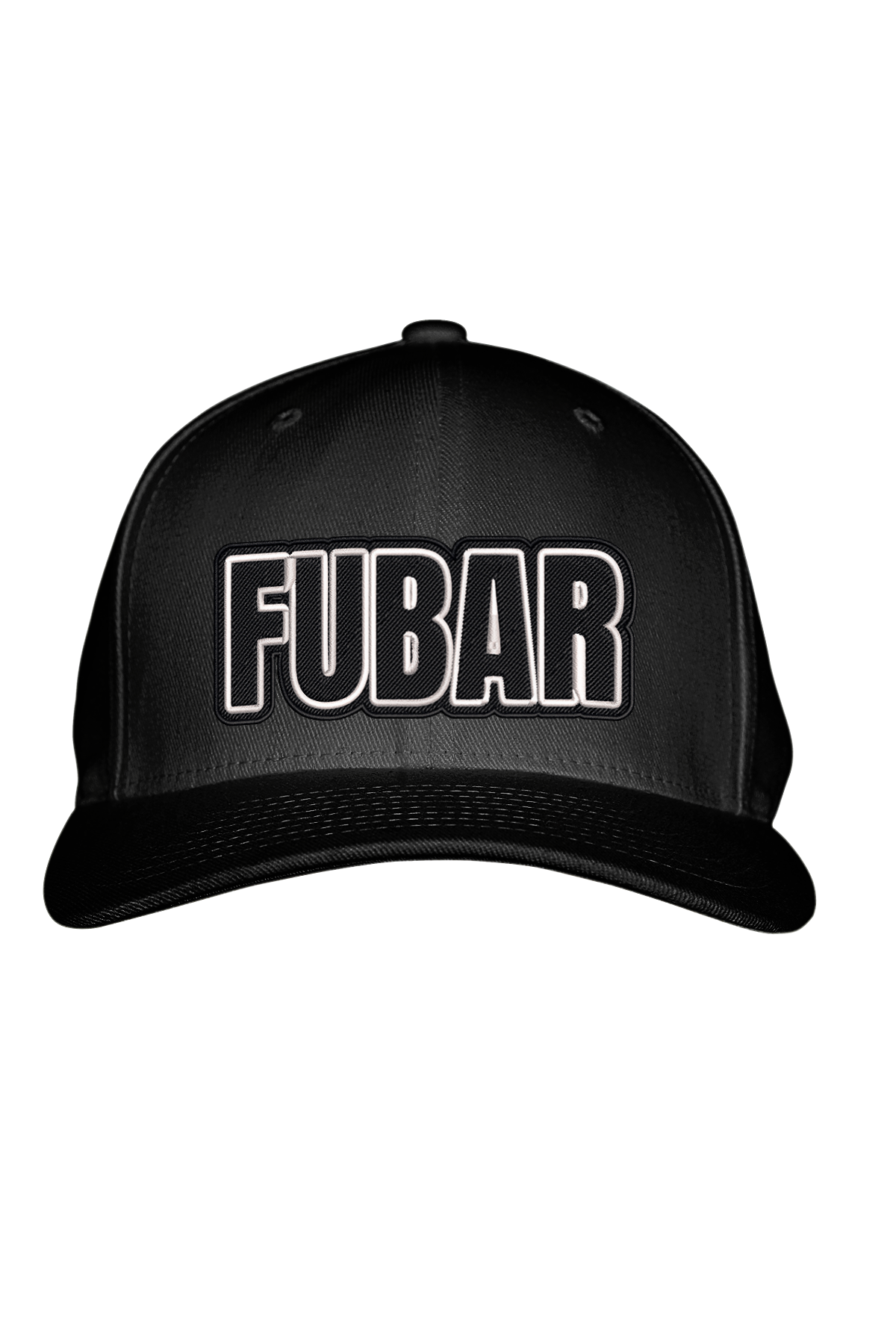 FUBAR BLACK STITCH-STYLE™️ PATCH - FABRIC BACK SNAPBACK