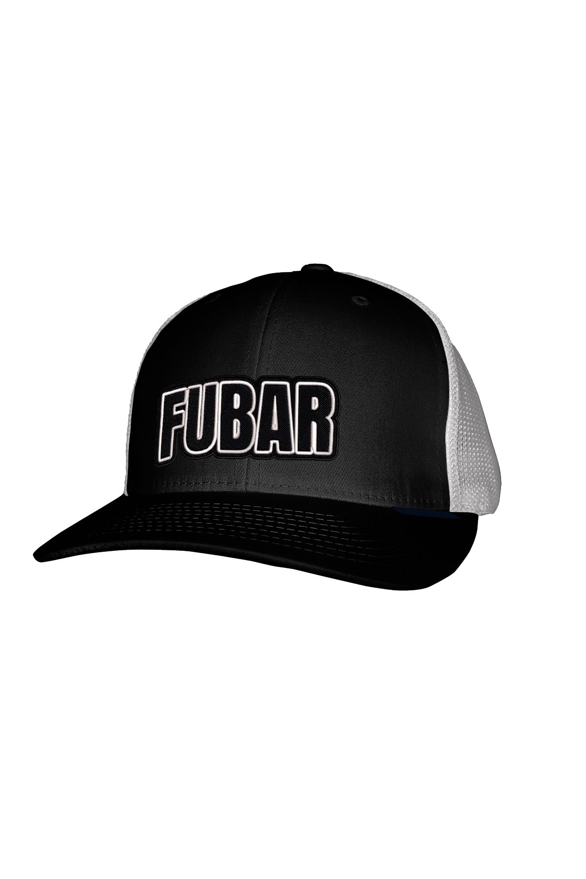 FUBAR BLACK STITCH-STYLE™️ PATCH - MESH BACK SNAPBACK