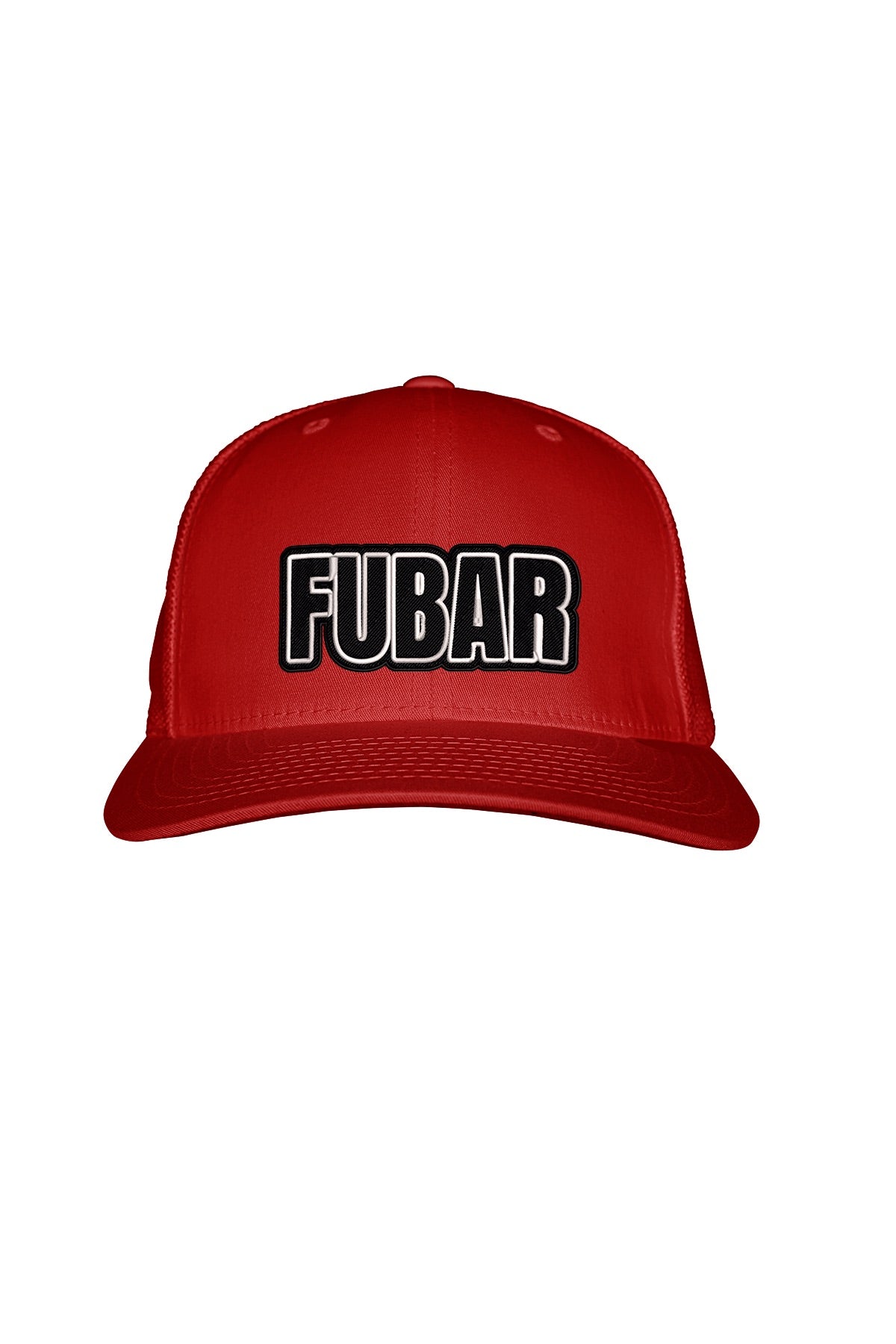 FUBAR BLACK STITCH-STYLE™️ PATCH - MESH BACK SNAPBACK