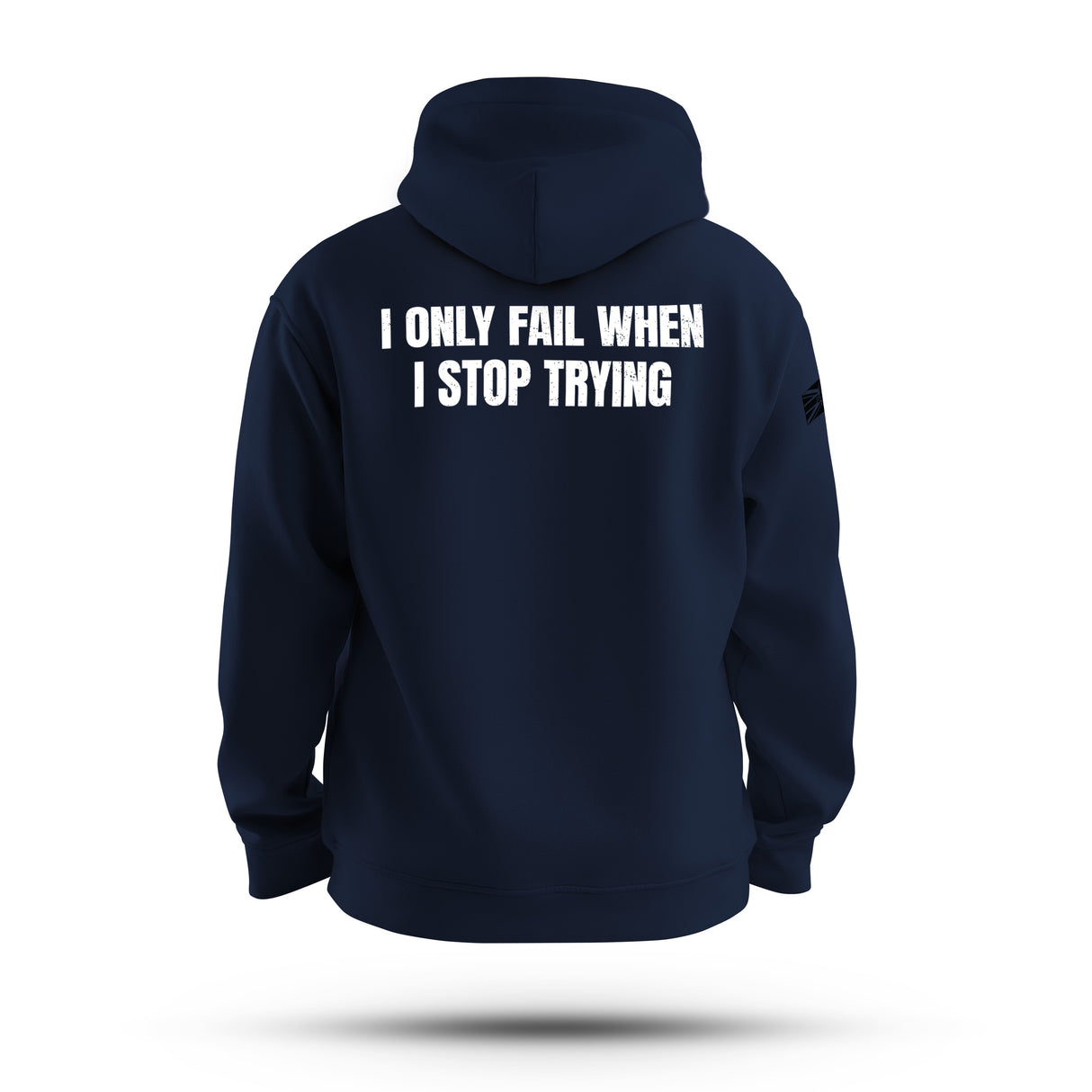 I ONLY FAIL WHITE INK TAG & BACK HOODIE