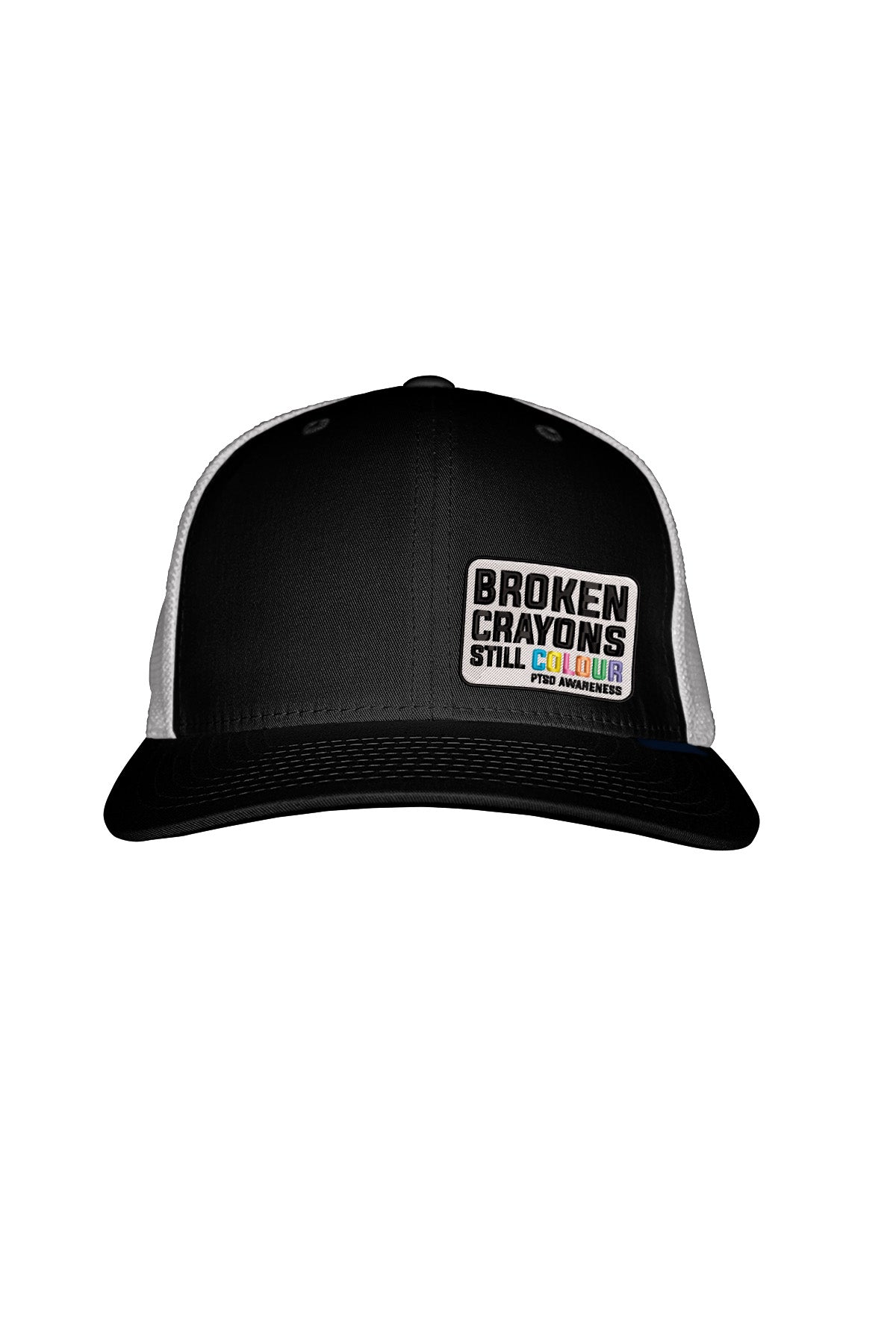 PTSD BROKEN CRAYONS STITCH-STYLE™️ - TWO-TONE MESH BACK SNAPBACK