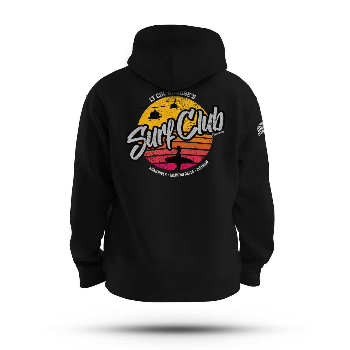 SURF CLUB TAG & BACK BLK HOODIE