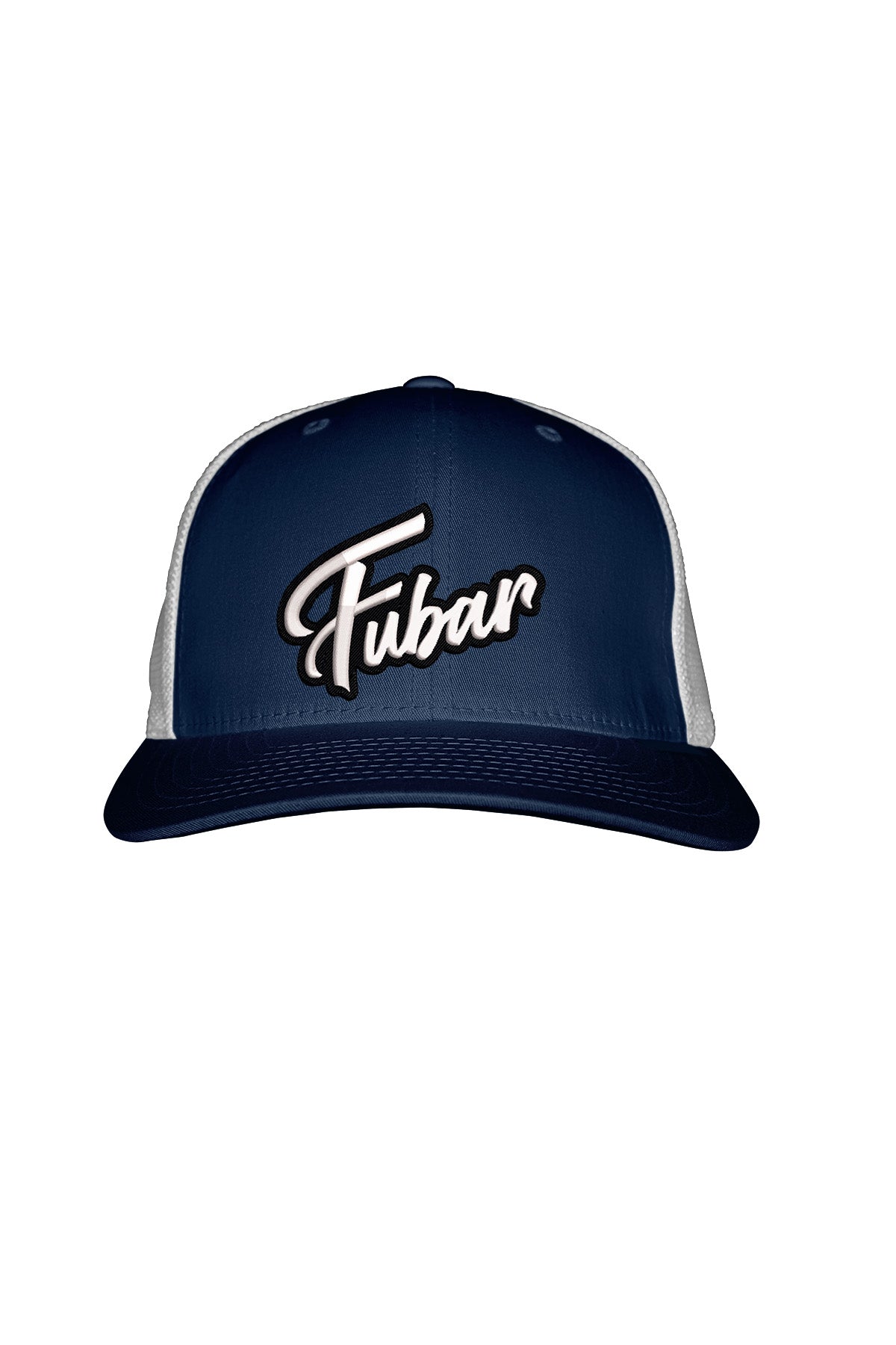 FUBAR WHITE STITCH-STYLE™️ - MESH BACK SNAPBACK