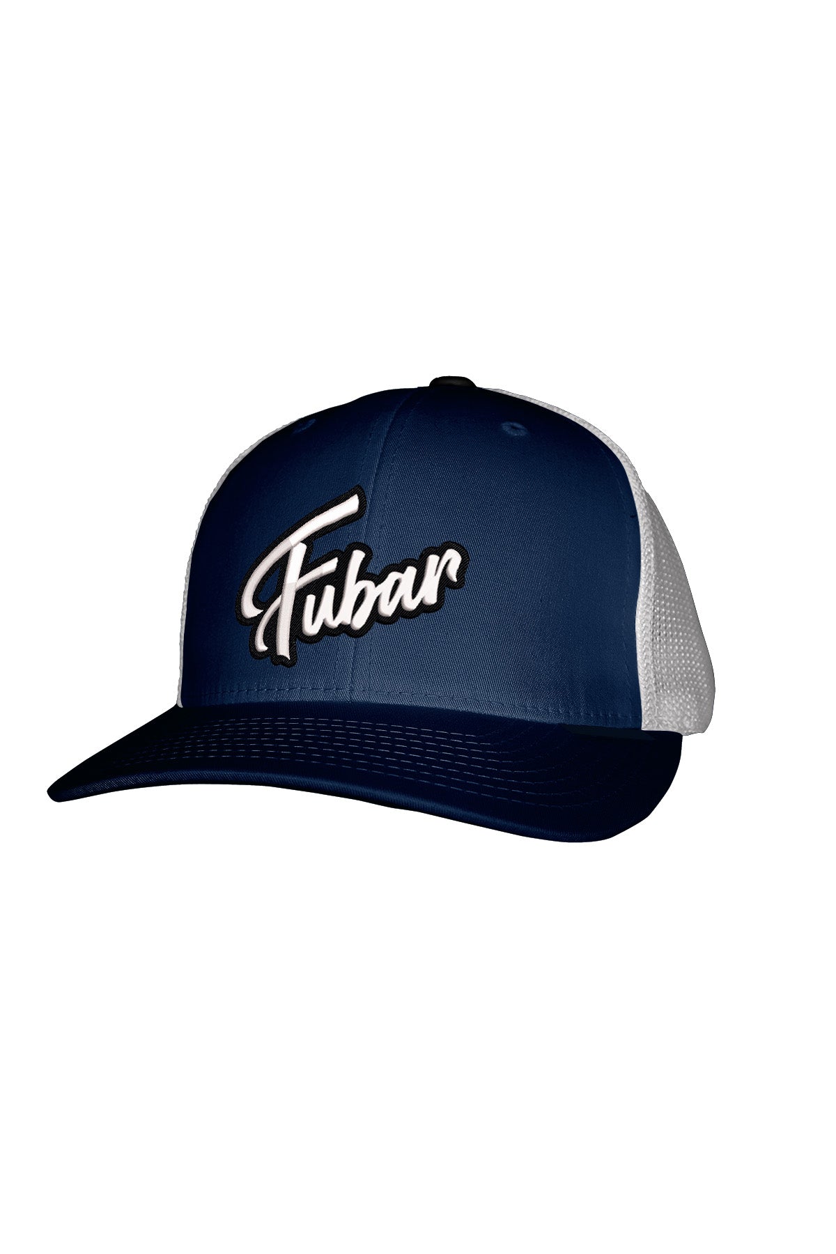 FUBAR WHITE STITCH-STYLE™️ - MESH BACK SNAPBACK