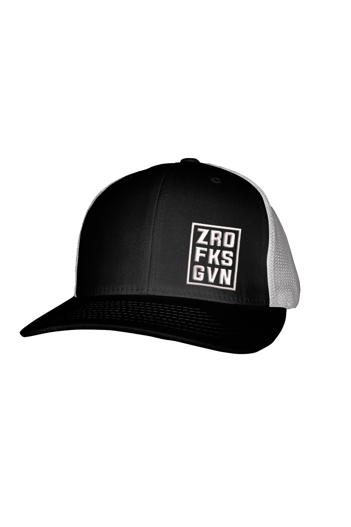 ZRO FKS GVN WHITE STITCH-STYLE™️ - MESH BACK SNAPBACK