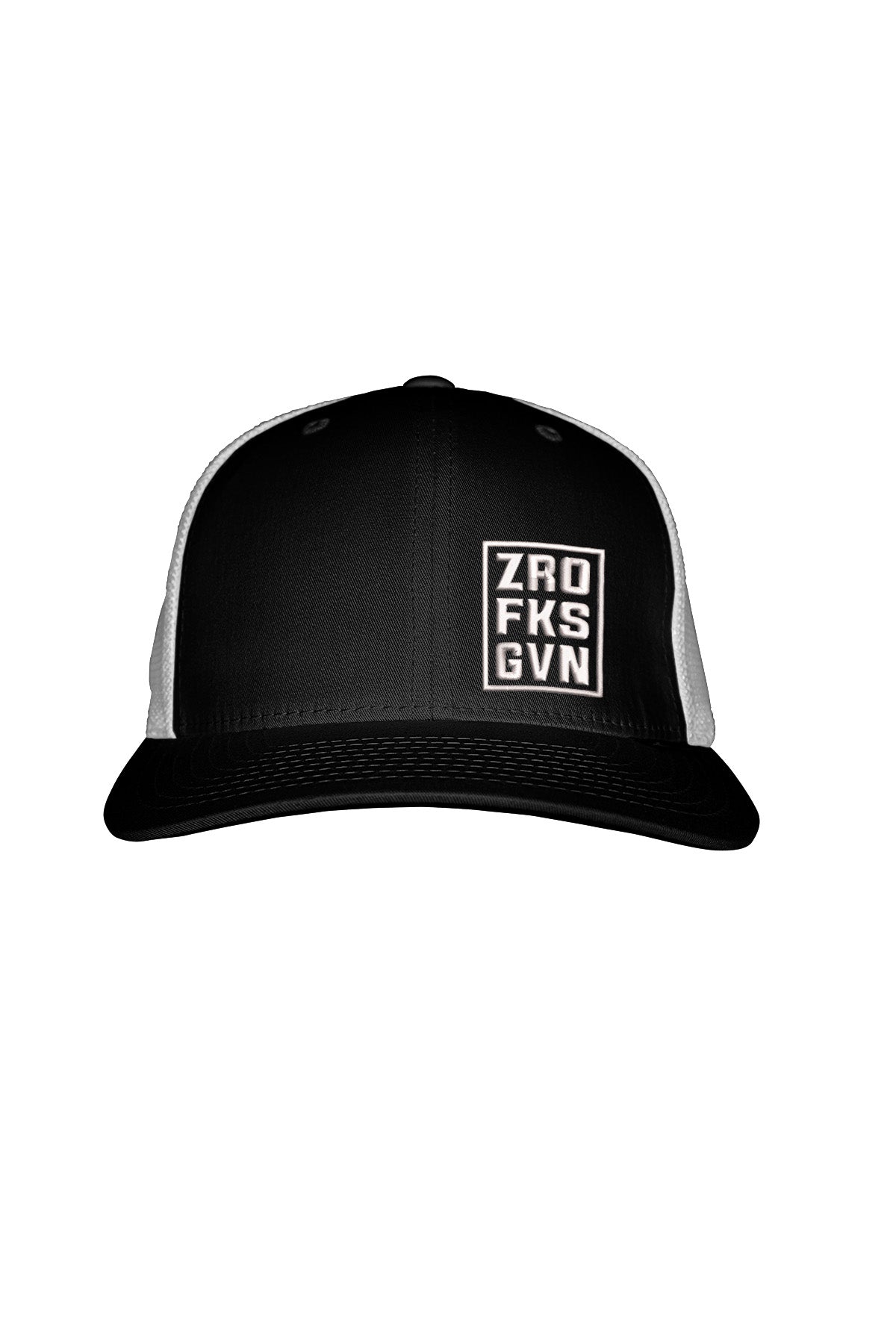 ZRO FKS GVN WHITE STITCH-STYLE™️ - MESH BACK SNAPBACK