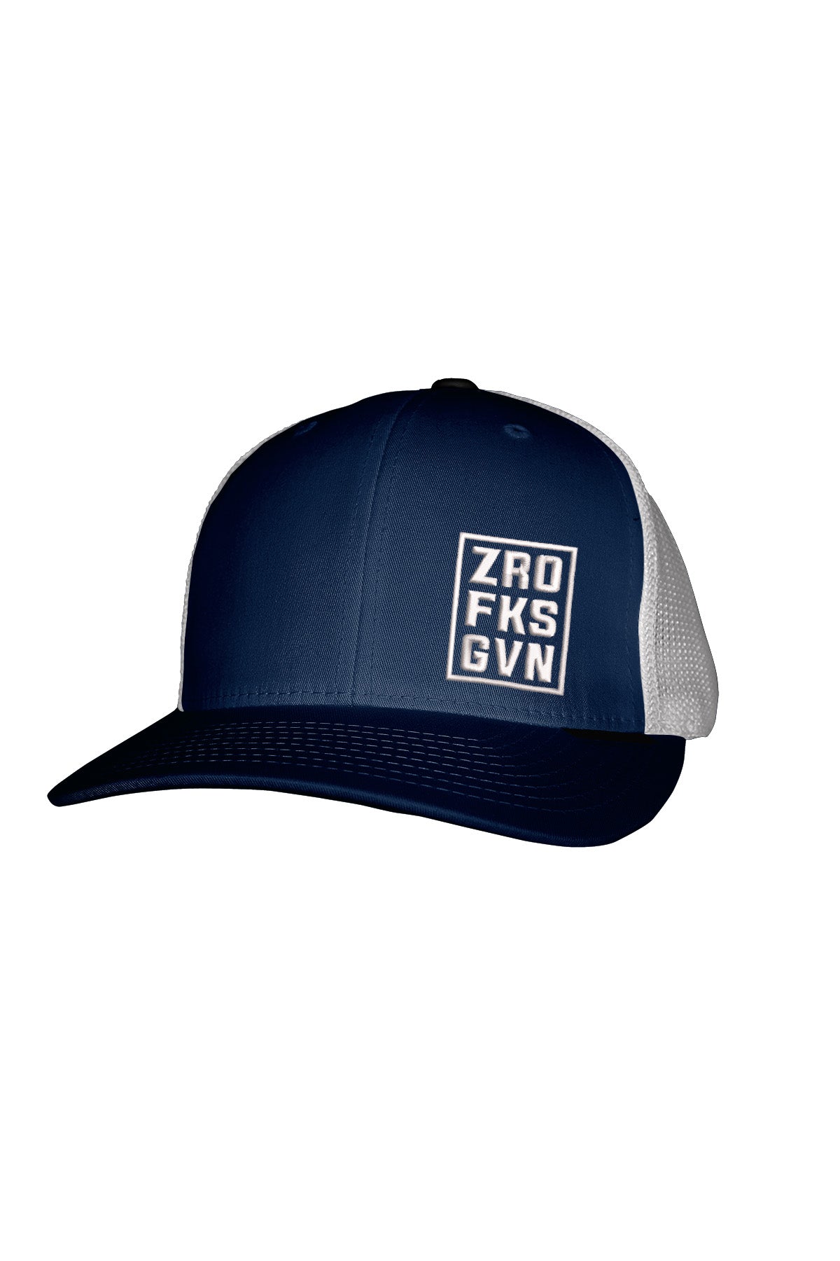 ZRO FKS GVN WHITE STITCH-STYLE™️ - MESH BACK SNAPBACK