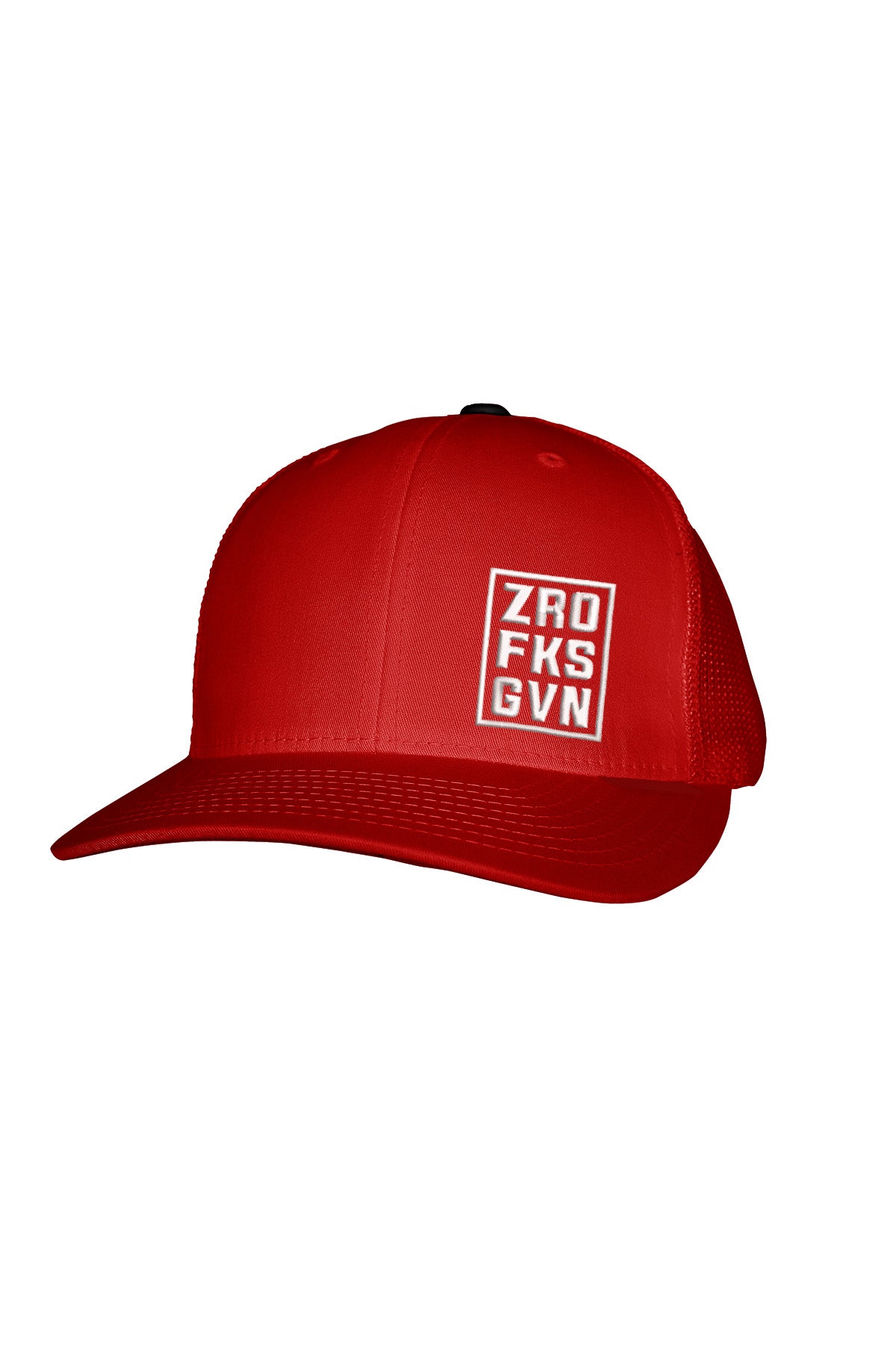 ZRO FKS GVN WHITE STITCH-STYLE™️ - MESH BACK SNAPBACK