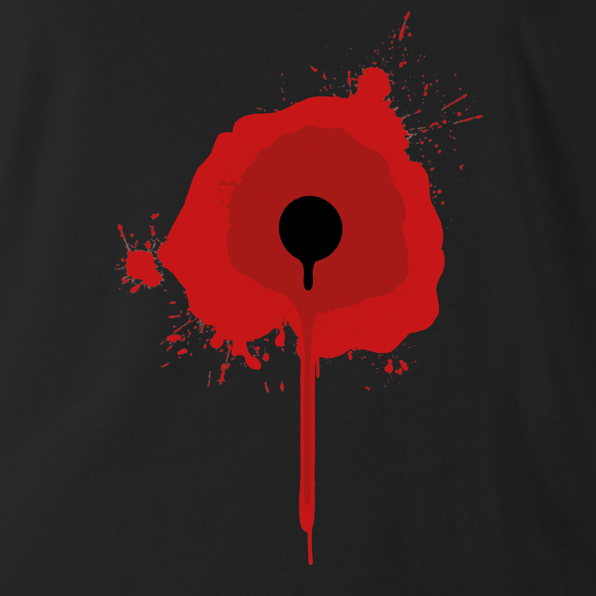 CHEST WOUND BLK HOODIE - Force Wear HQ