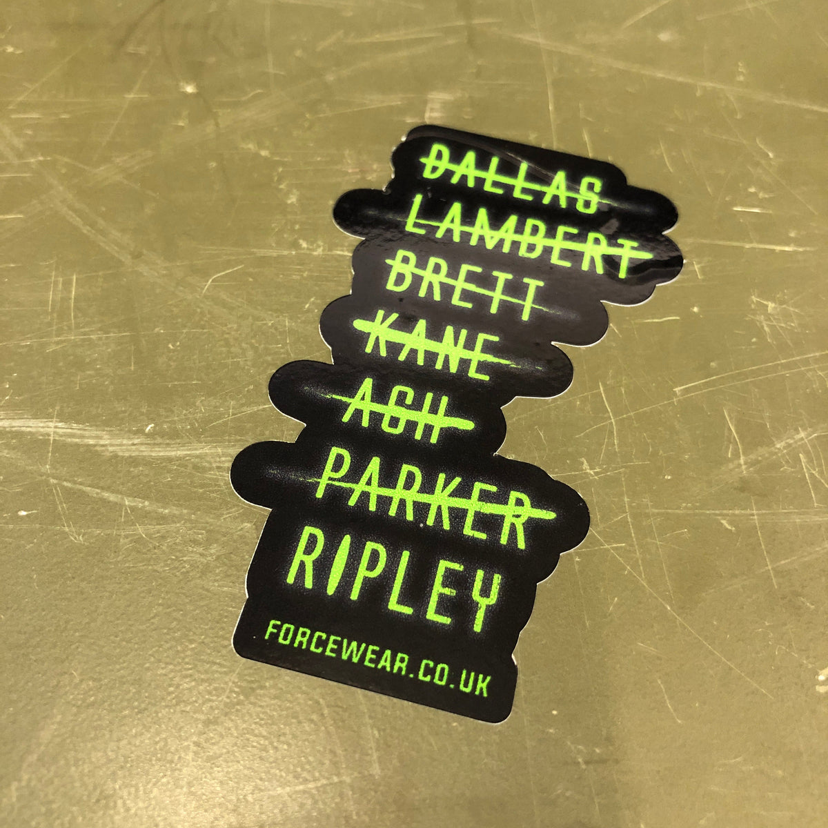 ALIEN DEATH LIST STICKER 040 Force Wear