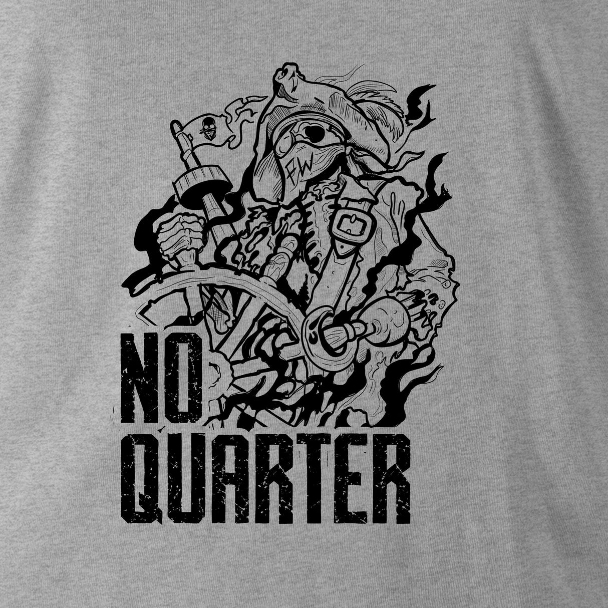 NO QUARTER TAG & BACK - Force Wear HQ - T-SHIRTS