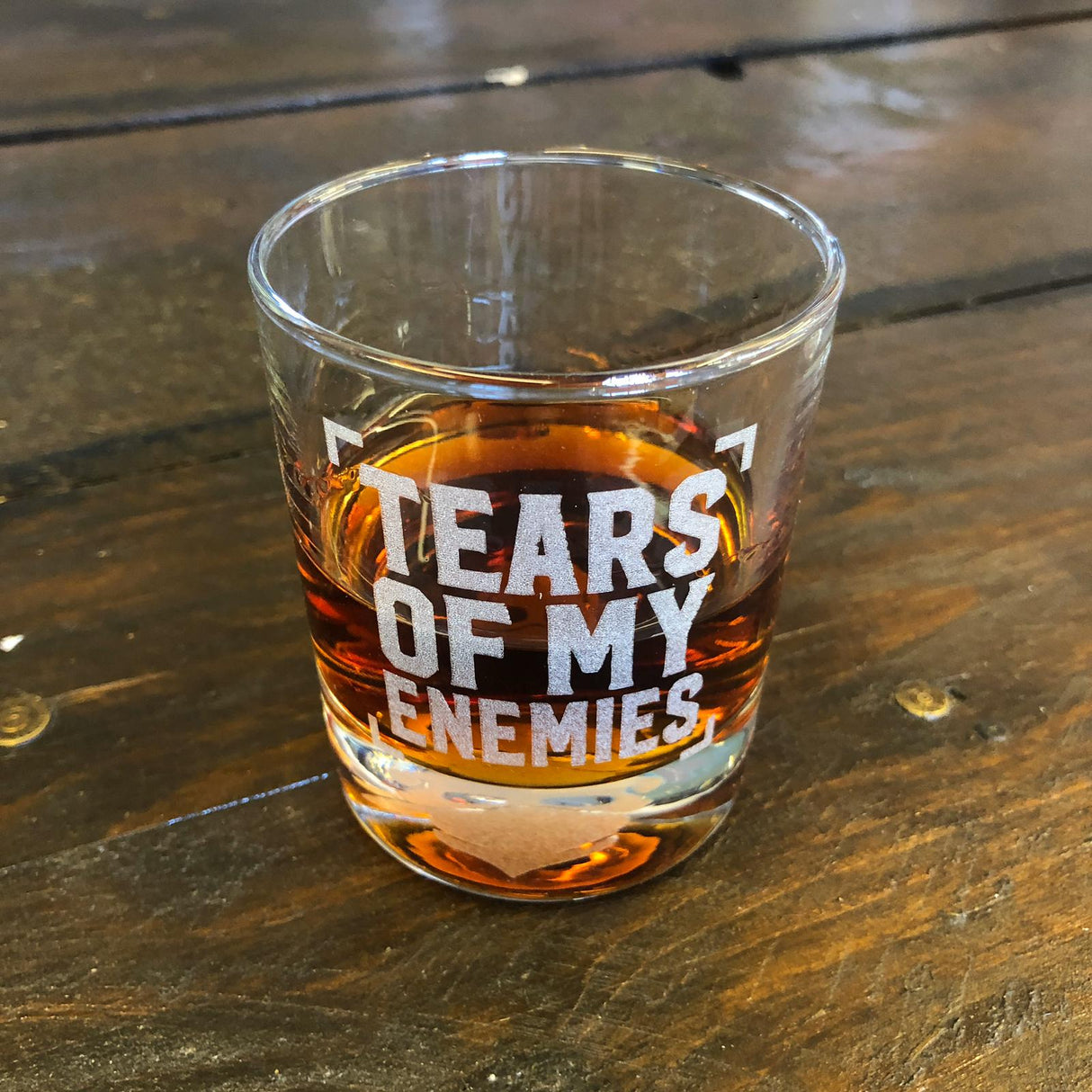'TEARS OF MY ENEMIES' WHISKEY GLASS - Force Wear HQ