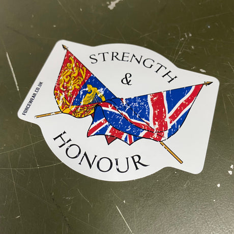 STRENGTH AND HONOUR FLAGS STICKER 287 - Force Wear HQ