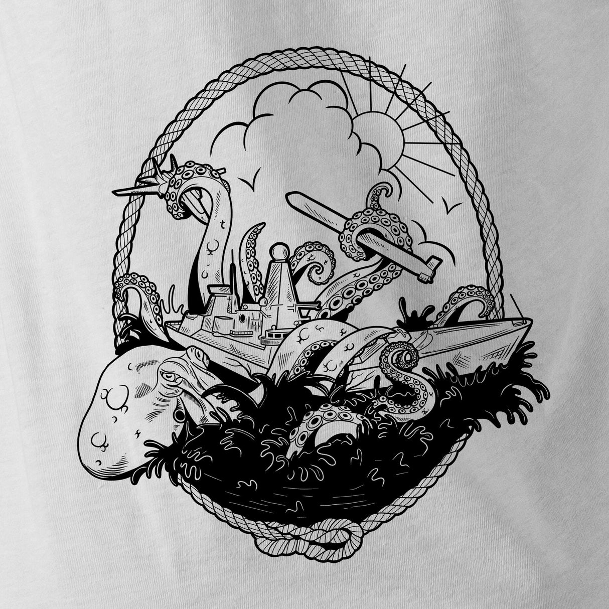 THE KRAKEN BACK ONLY - Force Wear HQ - T-SHIRTS