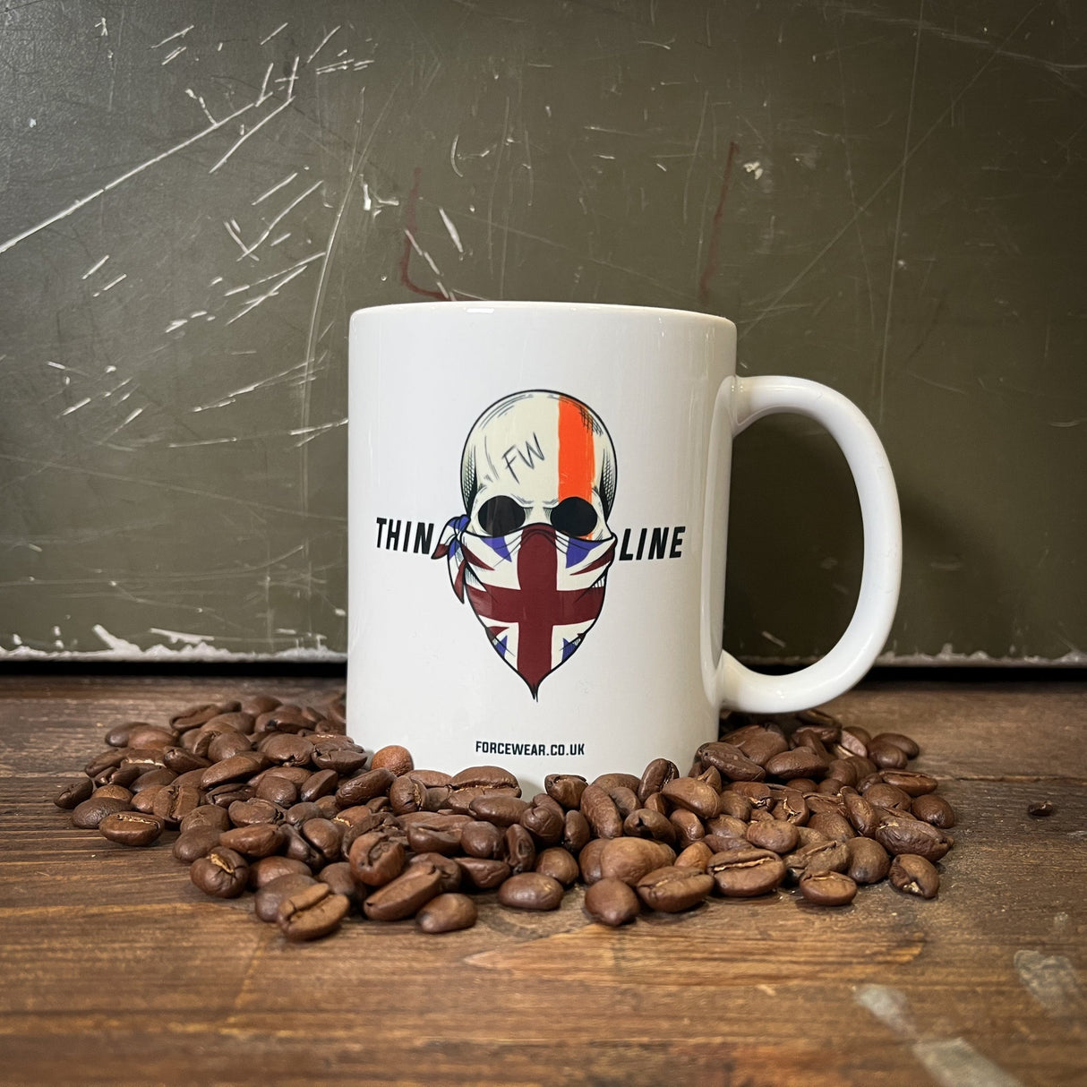 THIN ORANGE SKULL MUG - Force Wear HQ - MUGS