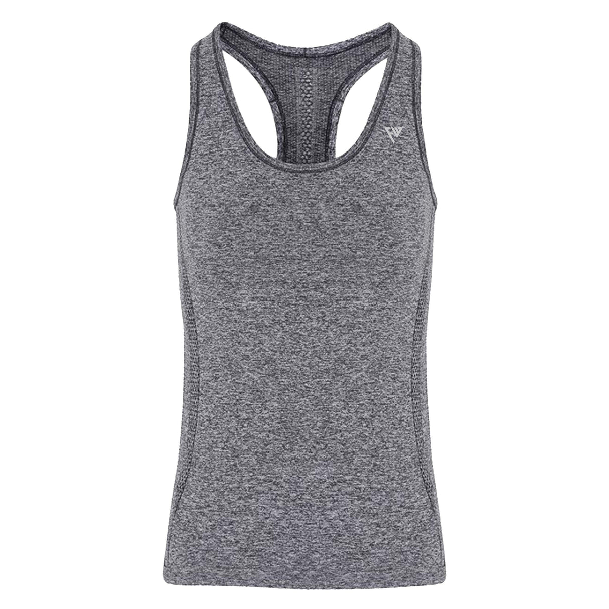 WOMENS SEAMLESS VEST TOP CHARCOAL - Force Wear HQ