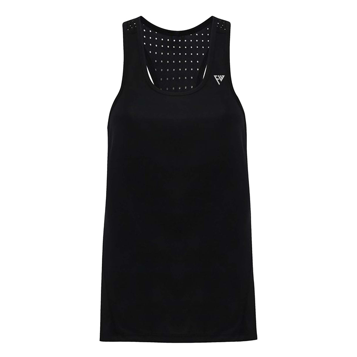 WOMENS LASER CUT TOP BLACK - Force Wear HQ