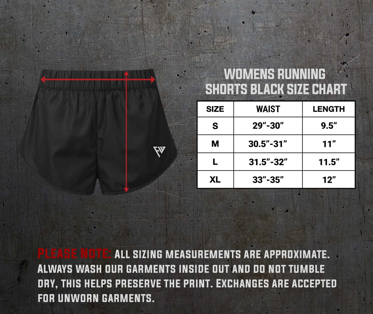 WOMENS RUNNING SHORTS BLACK - Force Wear HQ