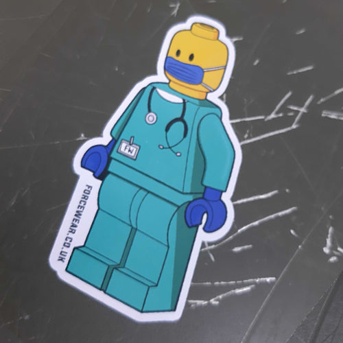 FW MINIFIG THEATRE NURSE STICKER 240 - Force Wear HQ