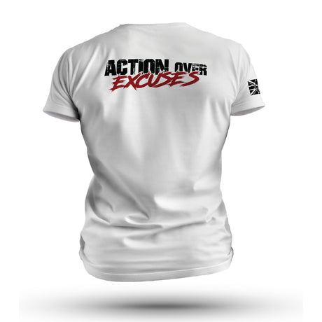 ACTION OVER EXCUSES TAG & BACK