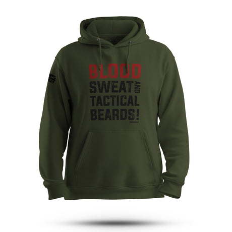 BLOOD SWEAT AND TACTICAL BEARDS HOODIE