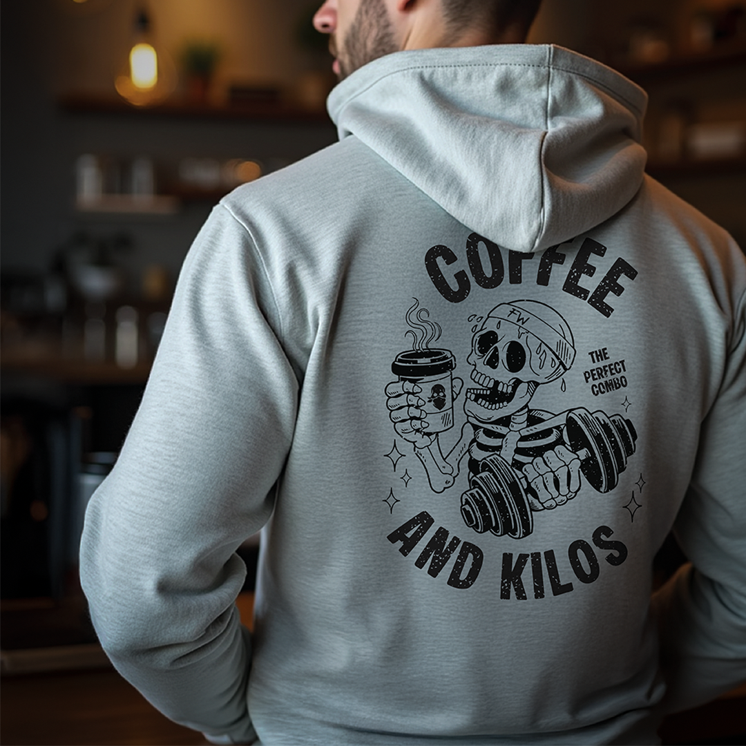 COFFEE AND KILOS TAG & BACK ZIPPIE