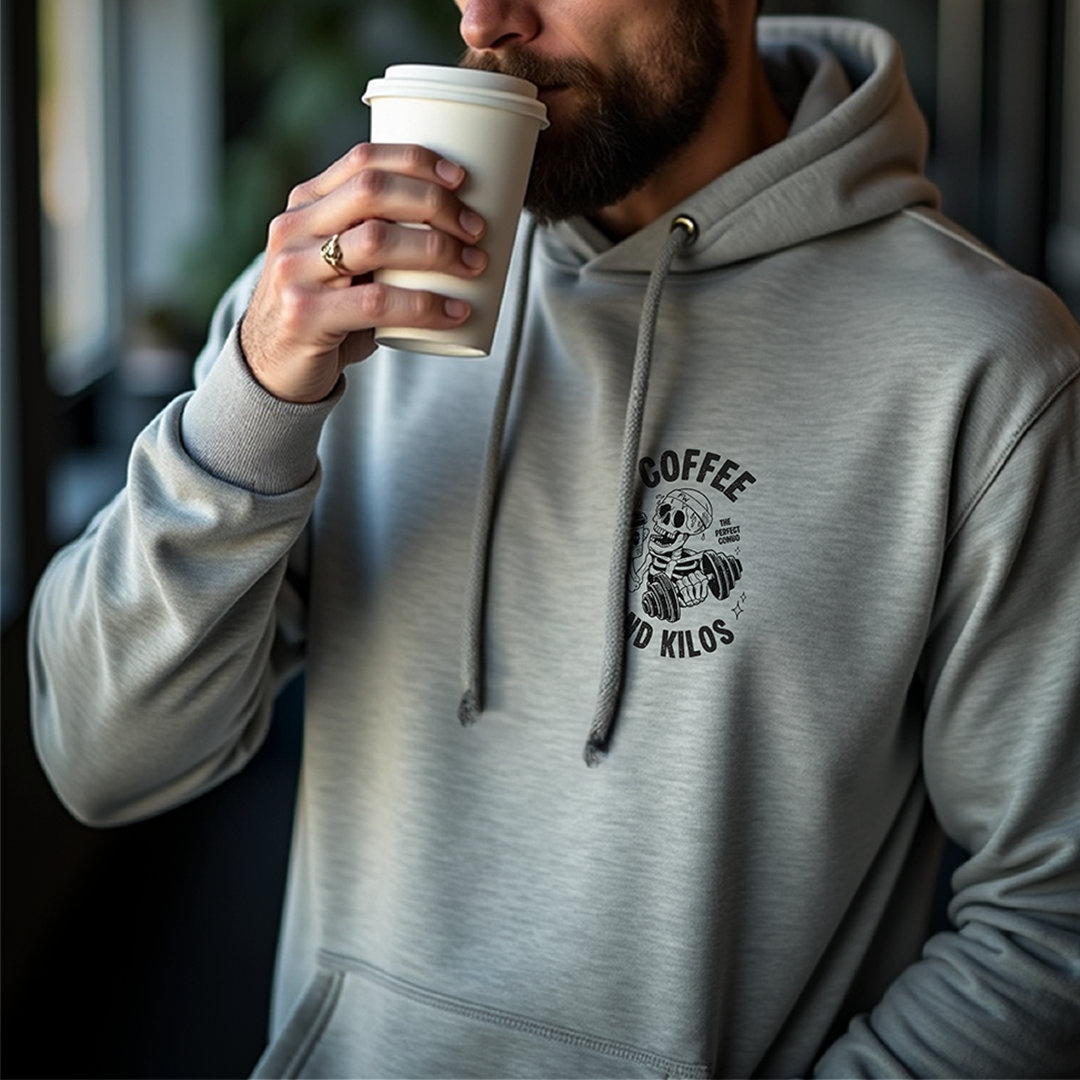 COFFEE AND KILOS TAG & BACK HOODIE