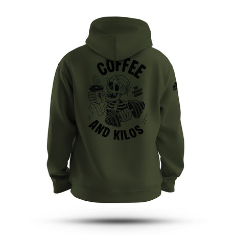 COFFEE AND KILOS TAG & BACK HOODIE