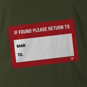 IF FOUND PLEASE RETURN TO