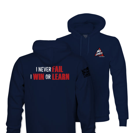 I NEVER FAIL WHITE INK TAG & BACK HOODIE