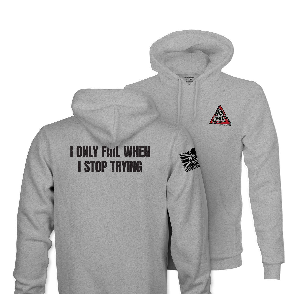 I ONLY FAIL TAG & BACK HOODIE
