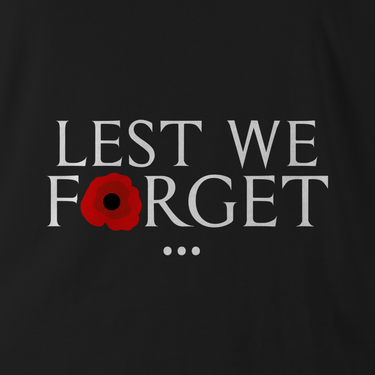 LEST WE FORGET WHT TAG POLO - BLACKOUT