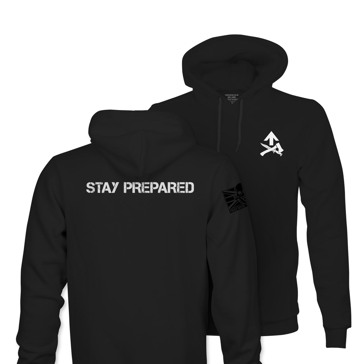 PPF STAY PREPARED WHITE INK TAG & BACK HOODIE
