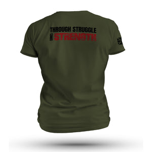 THROUGH STRUGGLE COMES STRENGTH TAG & BACK