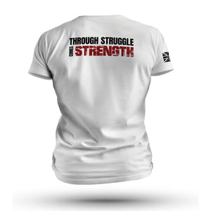 THROUGH STRUGGLE COMES STRENGTH TAG & BACK