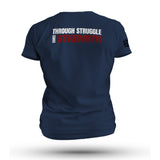 THROUGH STRUGGLE COMES STRENGTH WHITE INK TAG & BACK