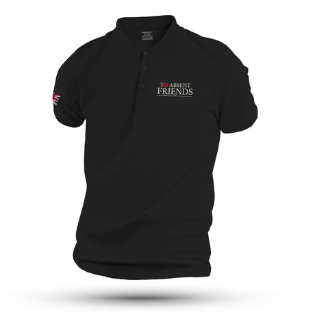 TO ABSENT FRIENDS V2 "BONE" TAG POLO - BLACKOUT