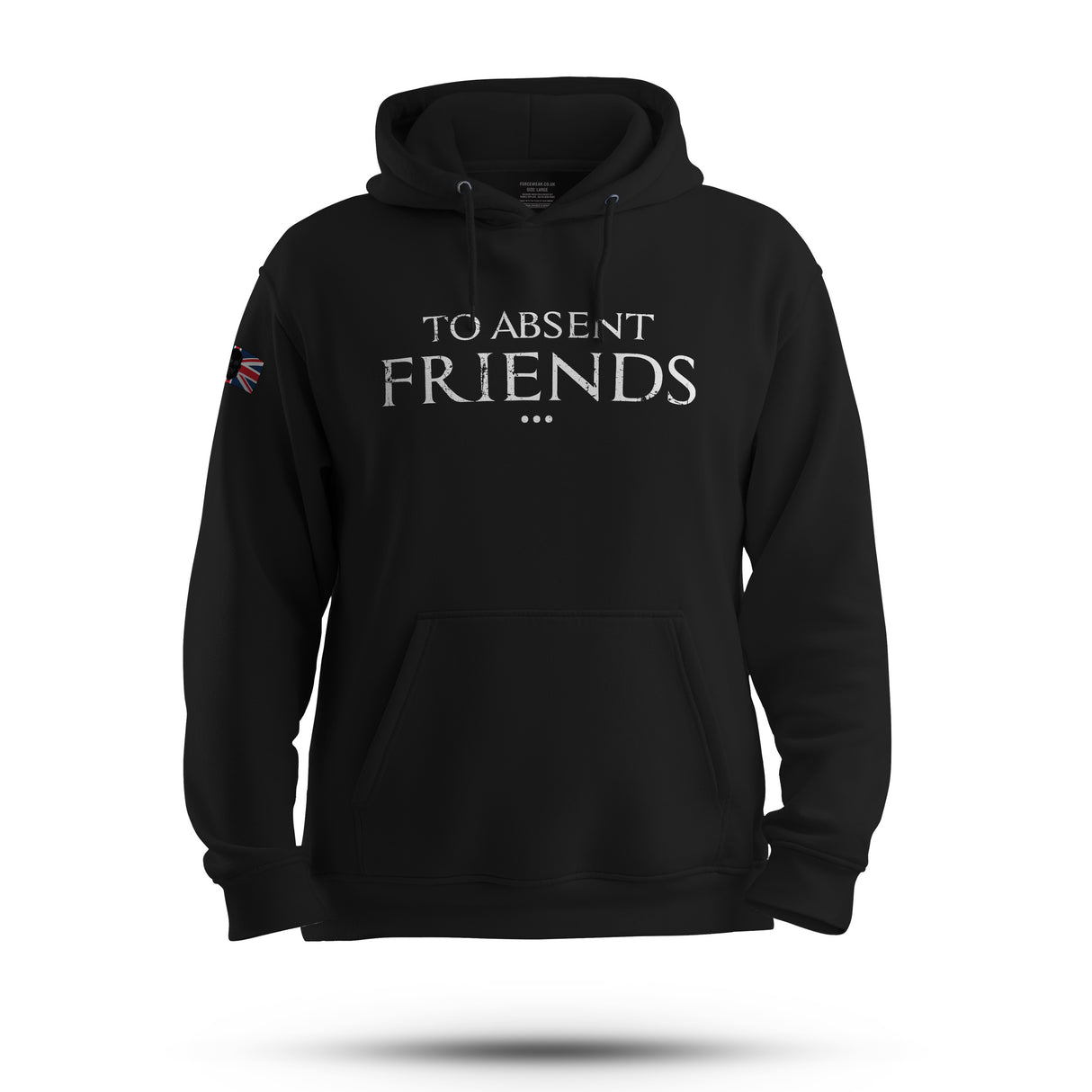 TO ABSENT FRIENDS WHT INK ED BLACK HOODIE