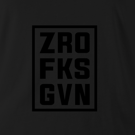 ZRO FKS GVN BLK ON BLK POLO - BLACKOUT