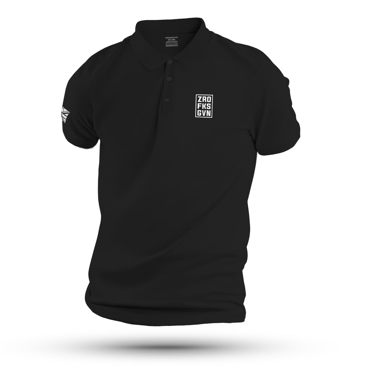 ZRO FKS GVN WHT POLO - BLACKOUT