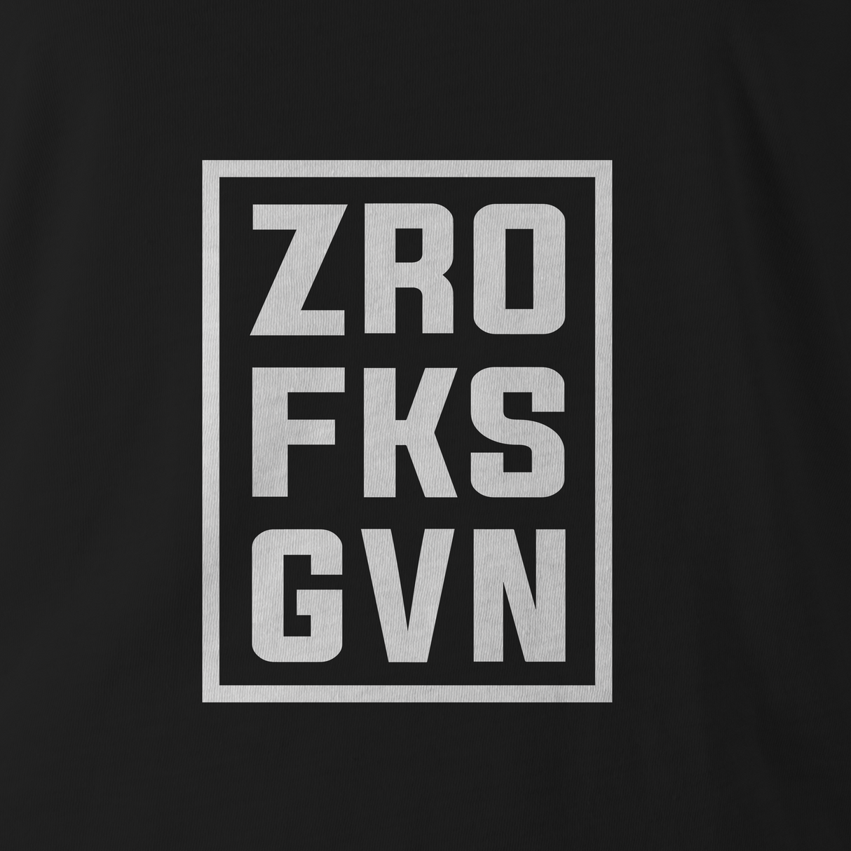 ZRO FKS GVN WHT POLO - BLACKOUT
