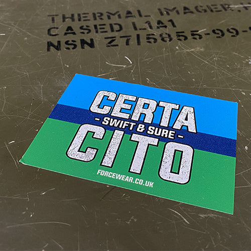 CERTA CITO (SIGNALS) STICKER 120 - Force Wear HQ