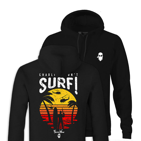 CHARLIE DON'T SURF BLK HOODIE - Force Wear HQ